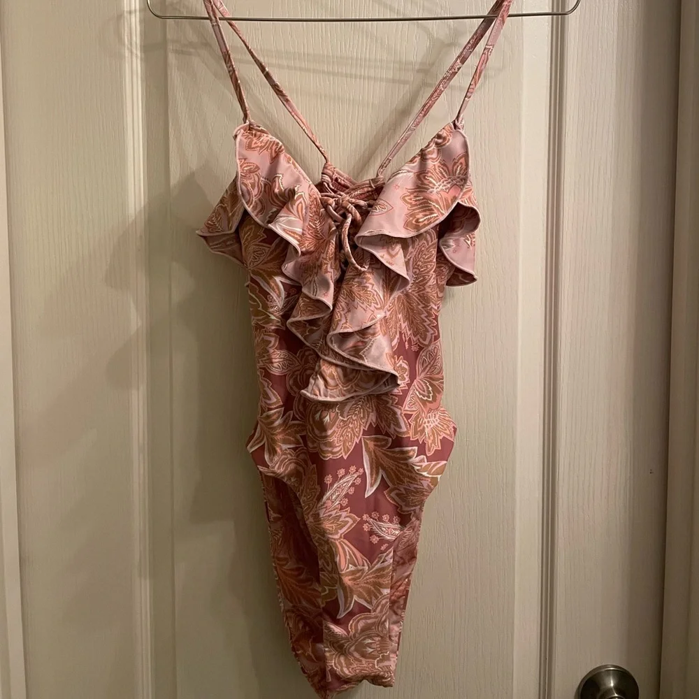 Lulus Ruffle One Piece Swimsuit - Picture 1 of 7